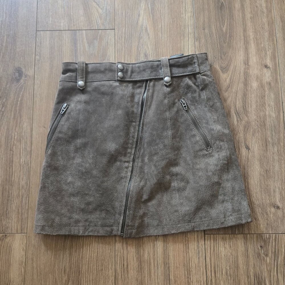 Blank NYC Leather Mini Skirt